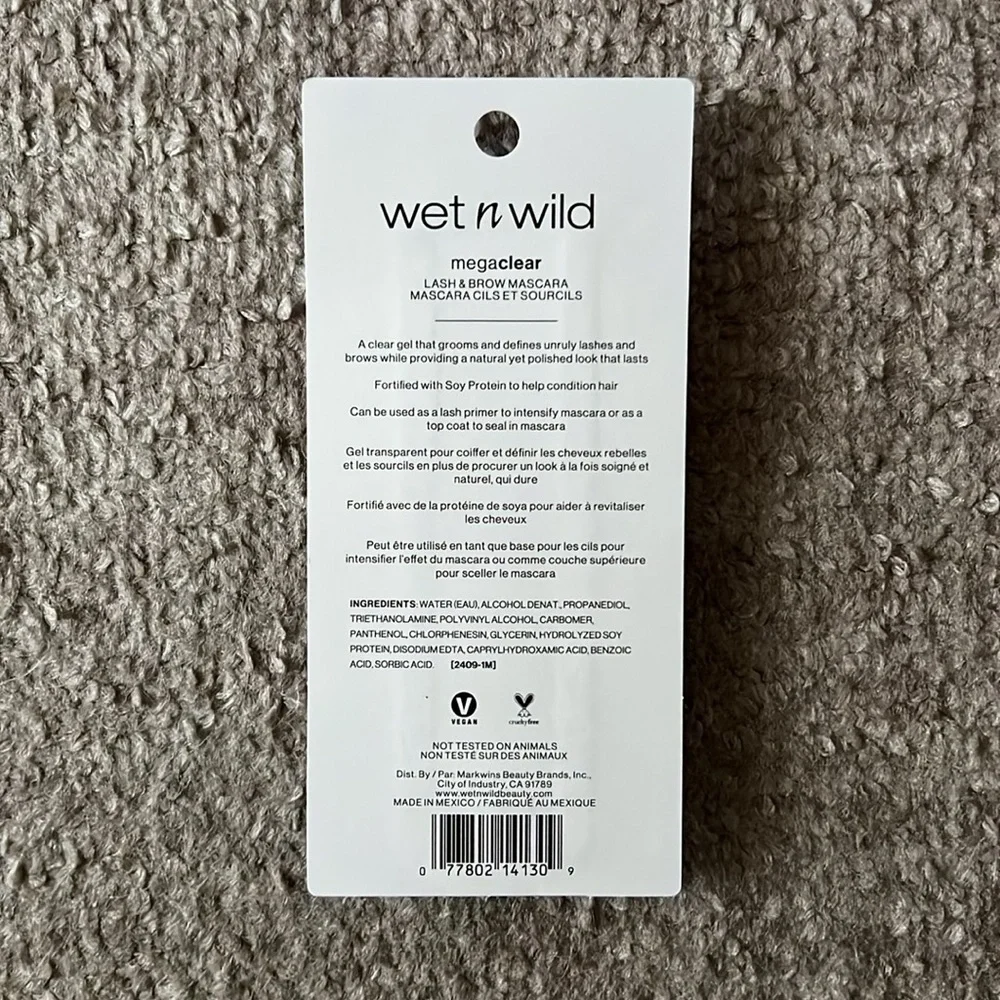 🩷5 For $25🩷 WET N WILD Megaclear Tame & Define Lash & Brow Mascara Transparent